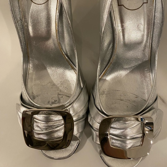 Roger Vivier Silver Buckle Heels - Picture 13 of 15